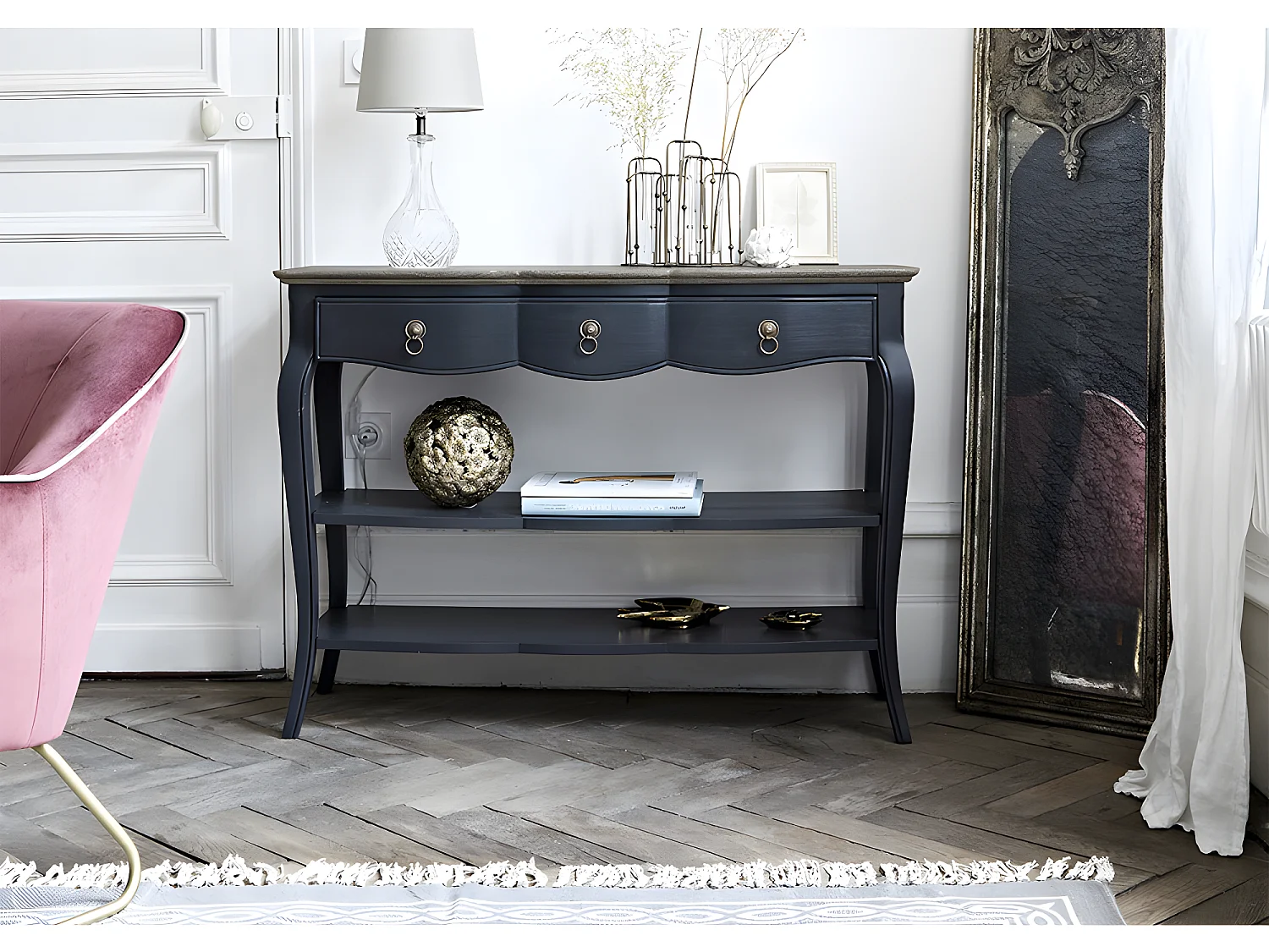 Console grand modèle grise Maddy