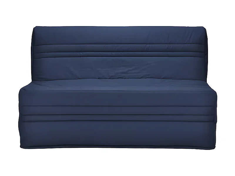 Slaapbank BZ 3-zits JOÉ van Marineblauwe Stof in Eigentijdse Stijl - Franse Fabricage