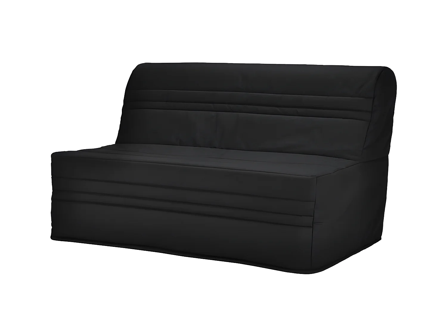 Bank BZ 3-zits JOE in Eigentijdse Zwarte Stof 143x97 cm