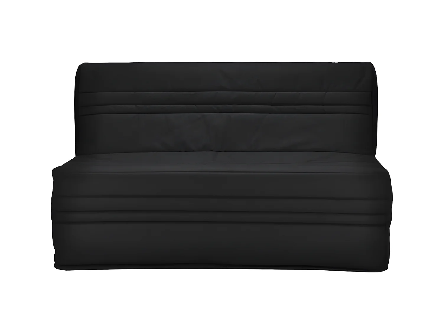 JOE Banquette BZ 3 places - Tissu noir - Contemporain - L 143 x P 97 cm