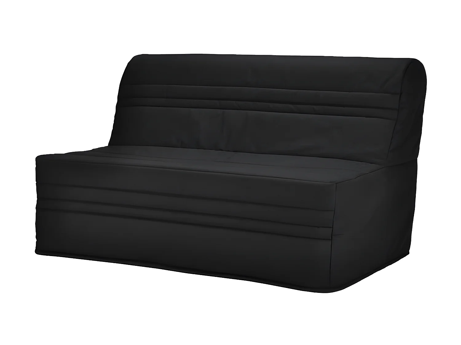 JOE Banquette BZ 3 places - Tissu noir - Contemporain - L 143 x P 97 cm