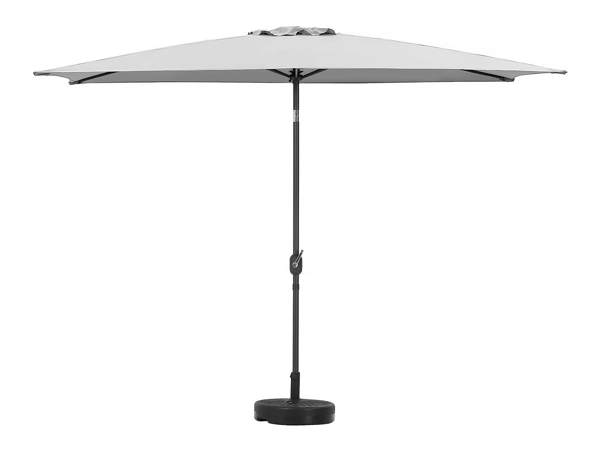 Rechthoekige tuinparasol "Sol 2" 2 x 3m grijs met inbegrepen leistenen voor stabilisatie
