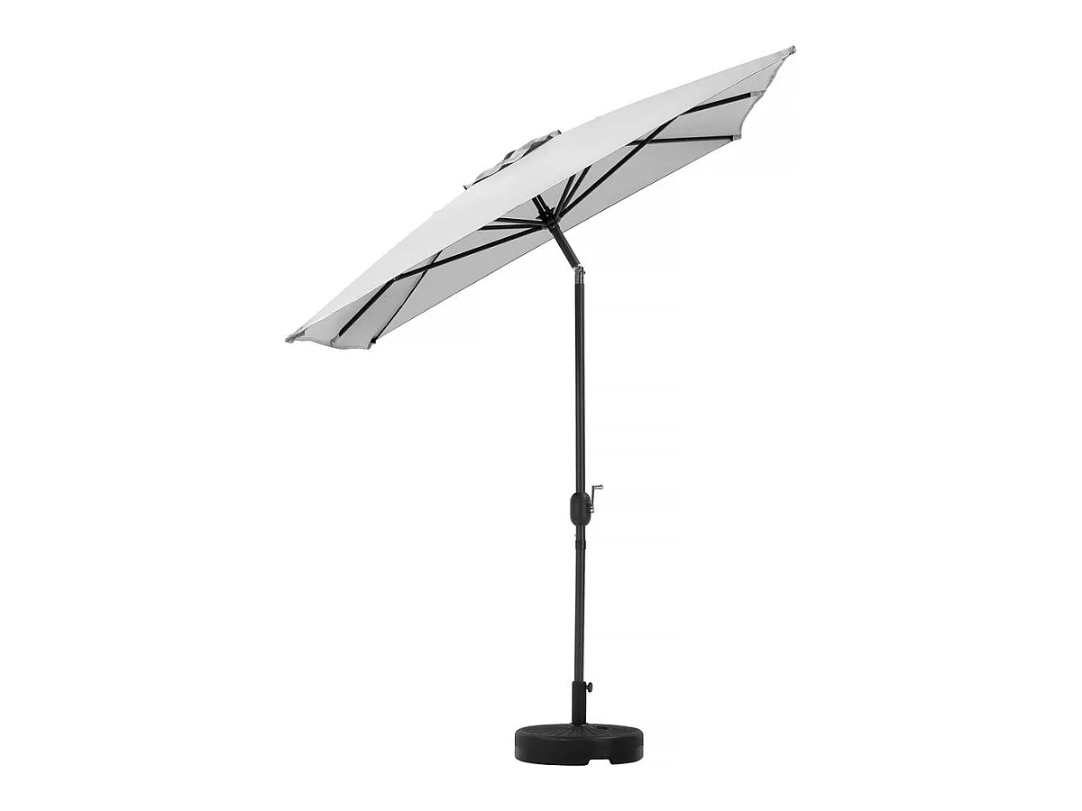 Parasol jardin "Sol 2" - Rectangle - 2 x 3 m - Gris + Dalles à lester incluses