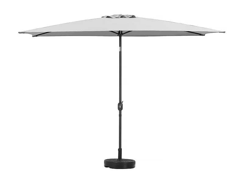 Parasol jardin "Sol 2" - Rectangle - 2 x 3 m - Gris + Dalles à lester incluses