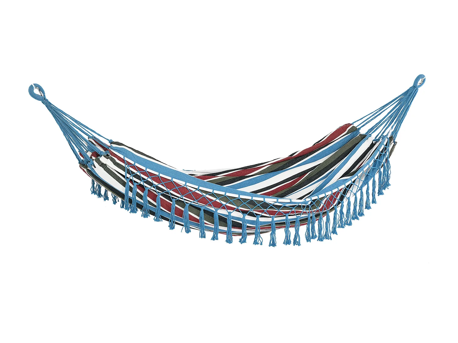 Hamac de voyage portable style hippie chic toile de hamac dim. 3L x 1,5l m coton polyester multicolore