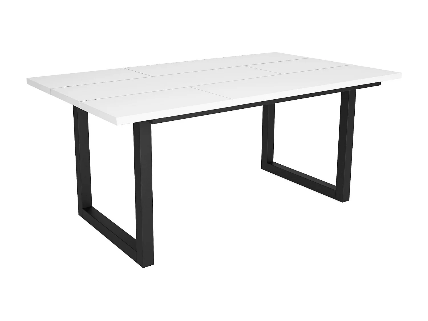 Esstische, 8 personen, 167x90x75cm, Robust und stabil dank seiner Struktur und solide Beine, Weiß, Industrielles Stil