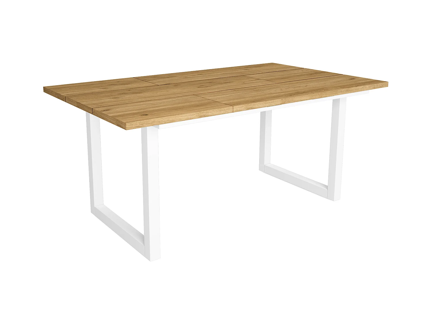 Eettafel, 8 personen, 167x90x75cm, Robuust en stabiel dankzij zijn structuur en solide poten, Eik, Industriële stijl