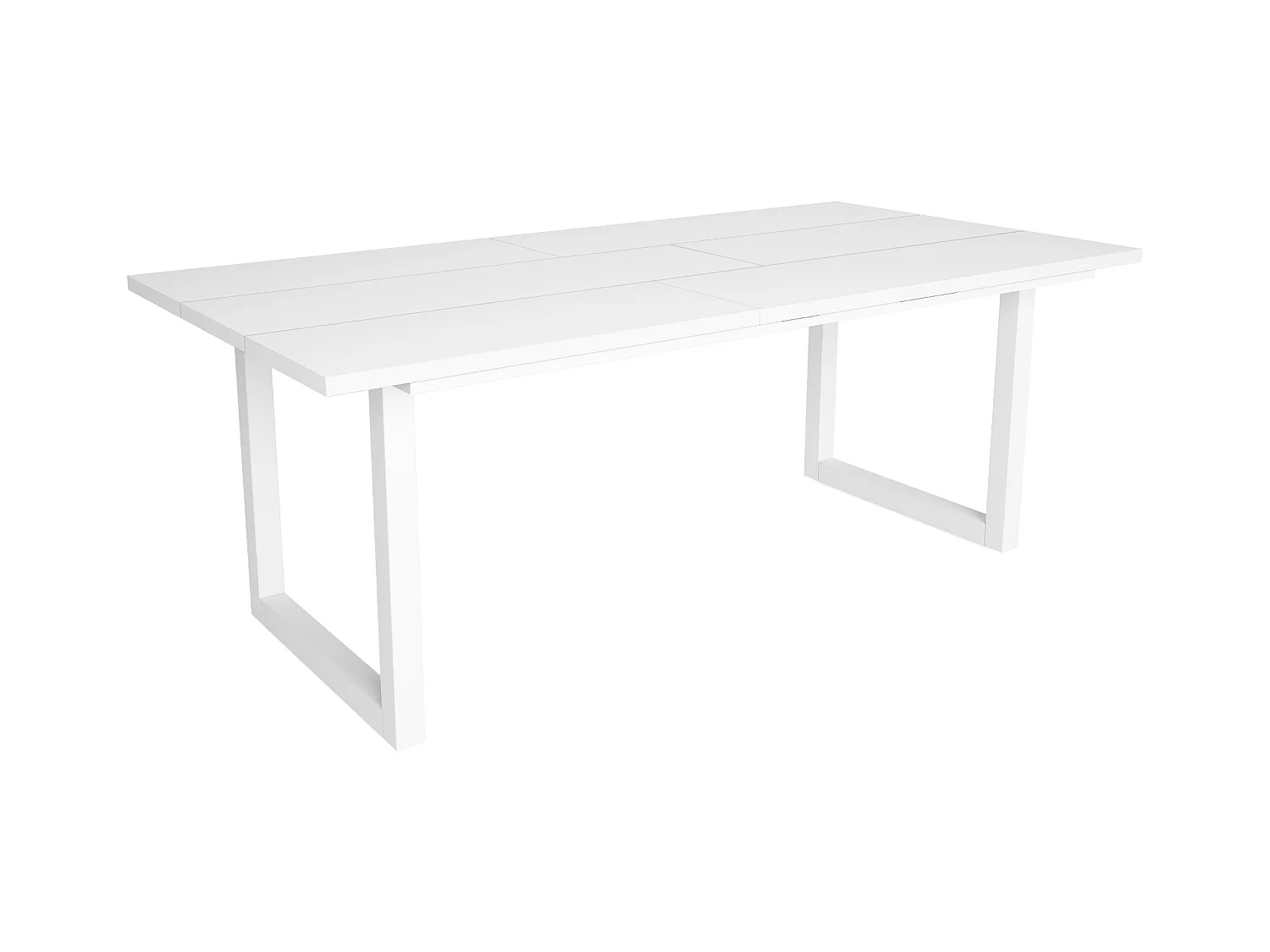 Esstische, 10 personen, 194x90x75cm, Robust und stabil dank seiner Struktur und solide Beine, Weiß, Industrielles Stil