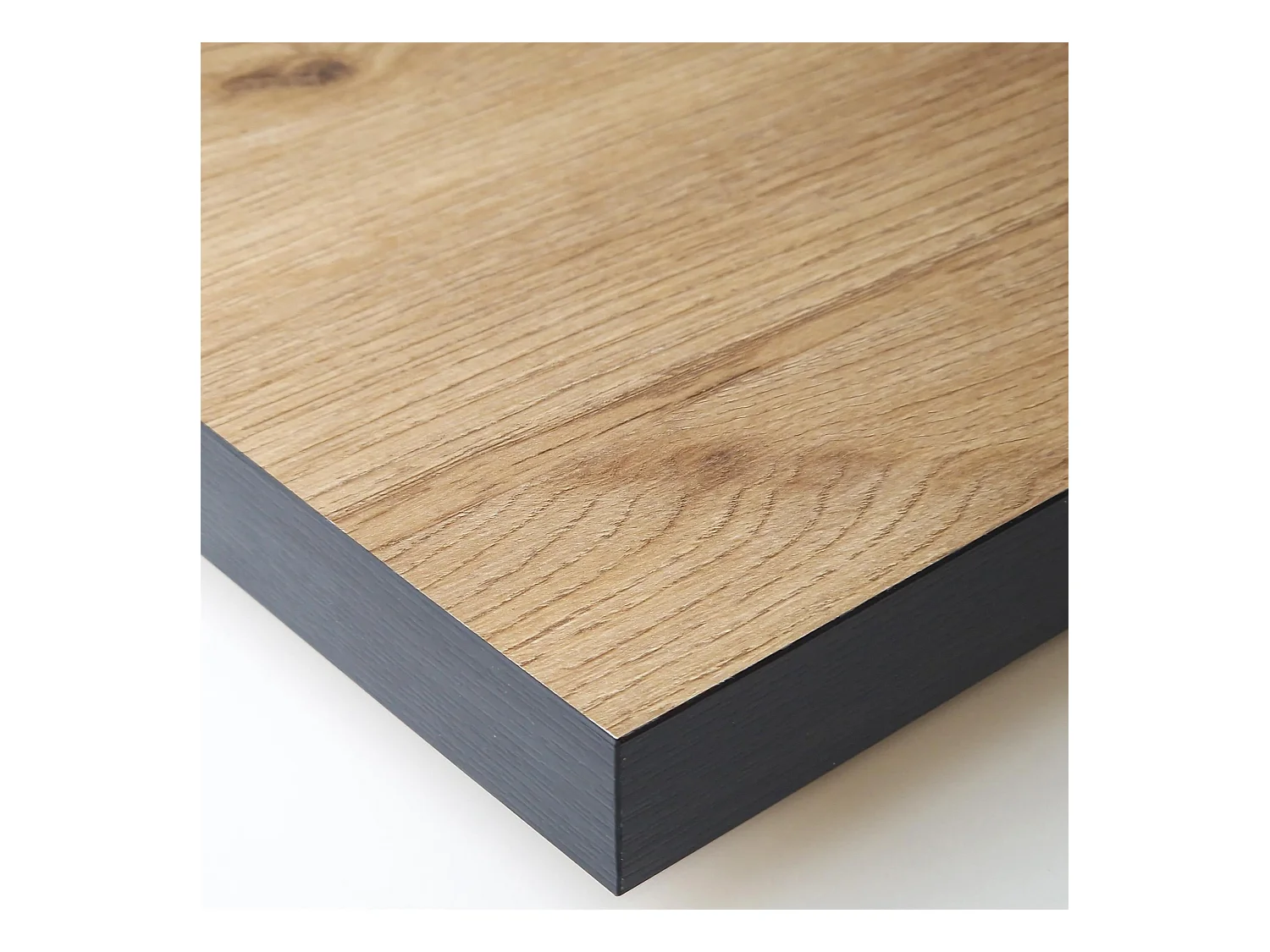 Table à manger, 10 personnes, 194x90x75cm, Robuste et stable grâce à sa structure et aux pieds solides, Chêne et noir, Style industriel