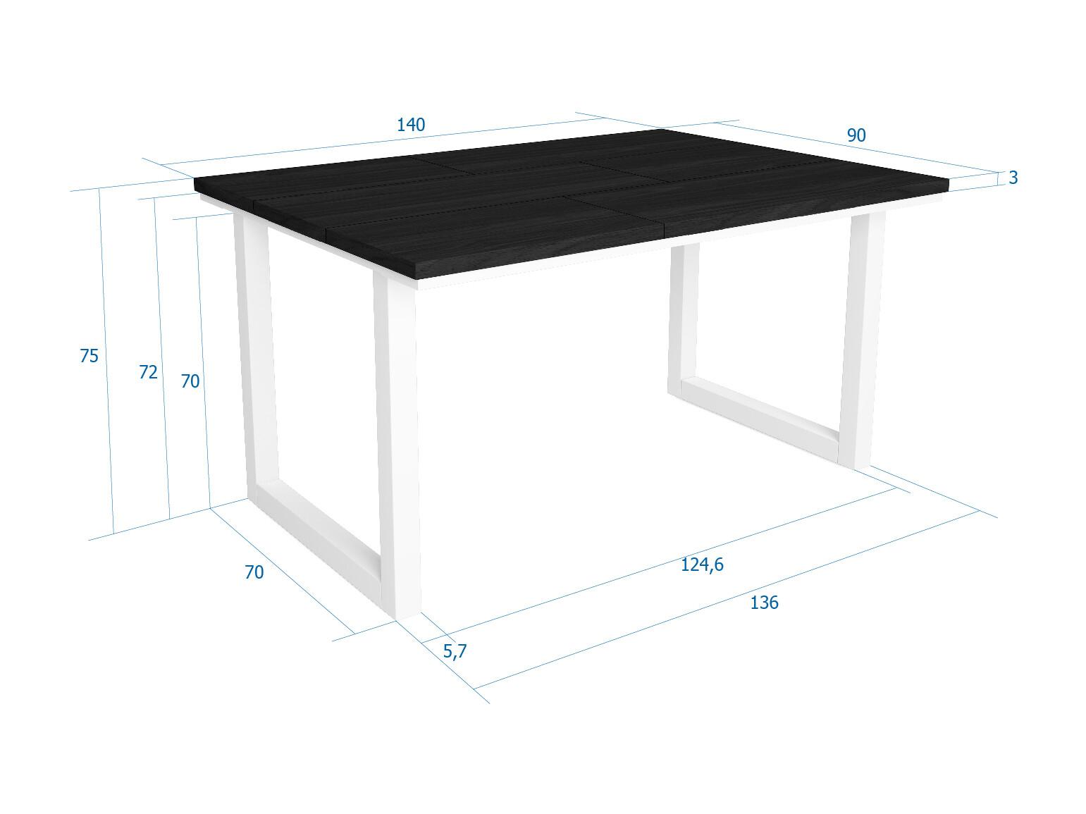Table à manger, 6 personnes, 140, Robuste et stable grâce à sa ...