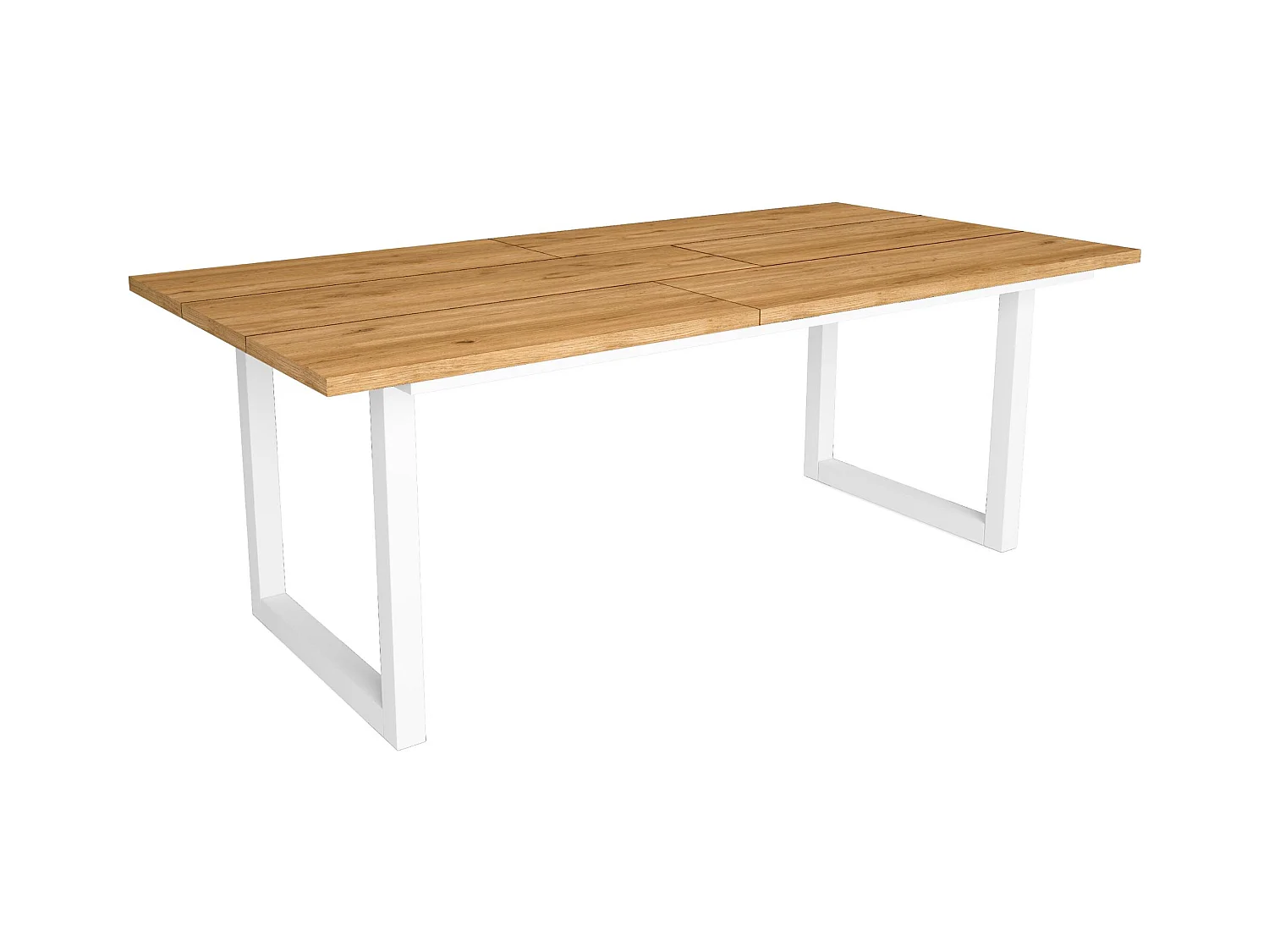 Mesa de Comedor, 10 Comensales, 194x90x75cm, Robusta y estable gracias a su estructura y patas macizas, Roble, Estilo Industrial