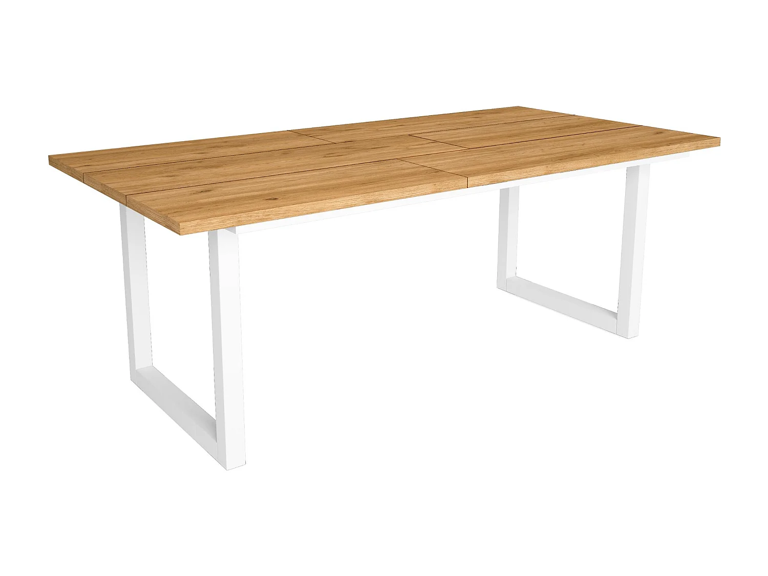 Table à manger, 10 personnes, 194x90x75cm, Robuste et stable grâce à sa structure et aux pieds solides, Chêne, Style industriel