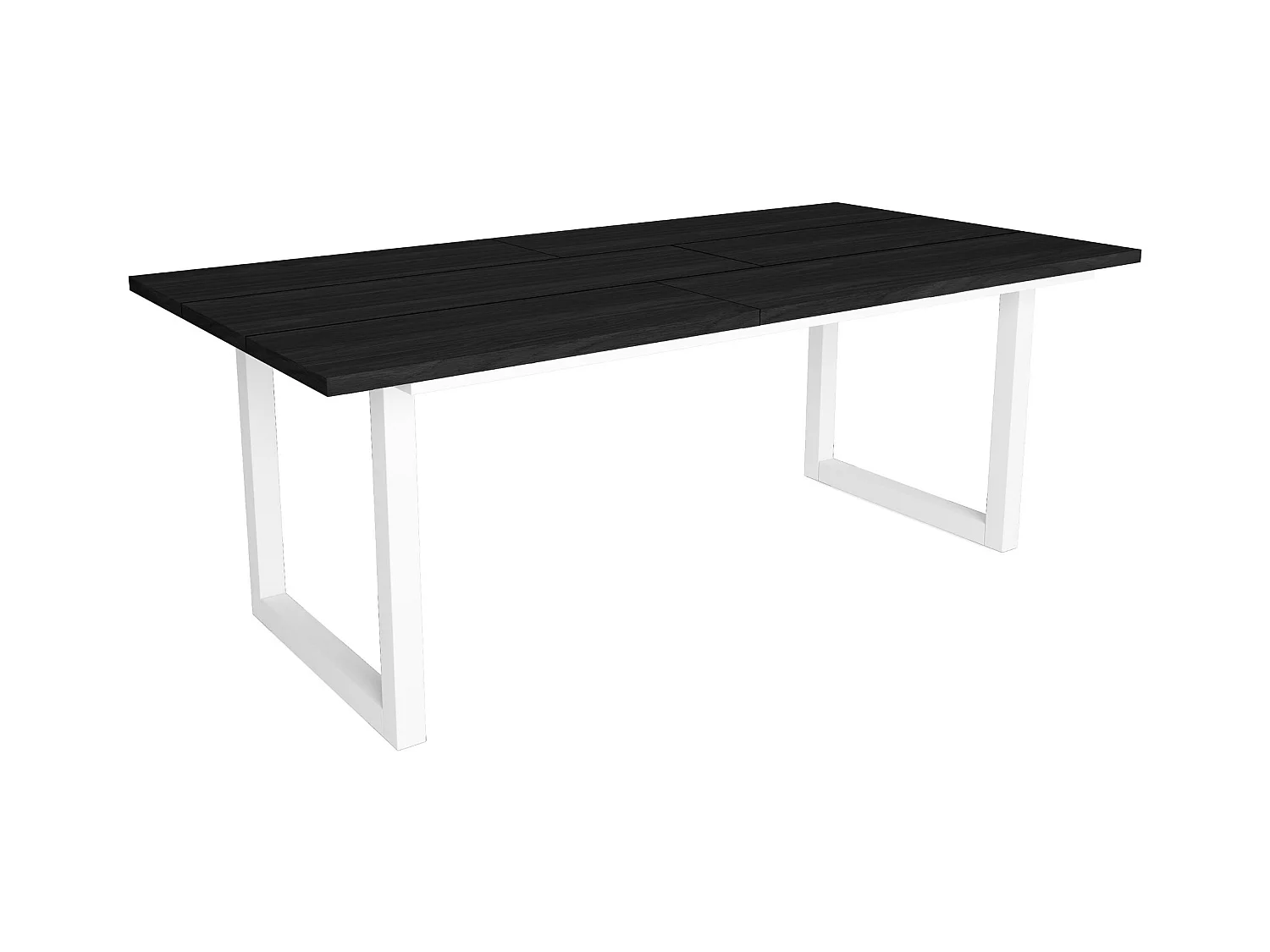 Table à manger, 10 personnes, 194x90x75cm, Robuste et stable grâce à sa structure et aux pieds solides, Noir, Style industriel