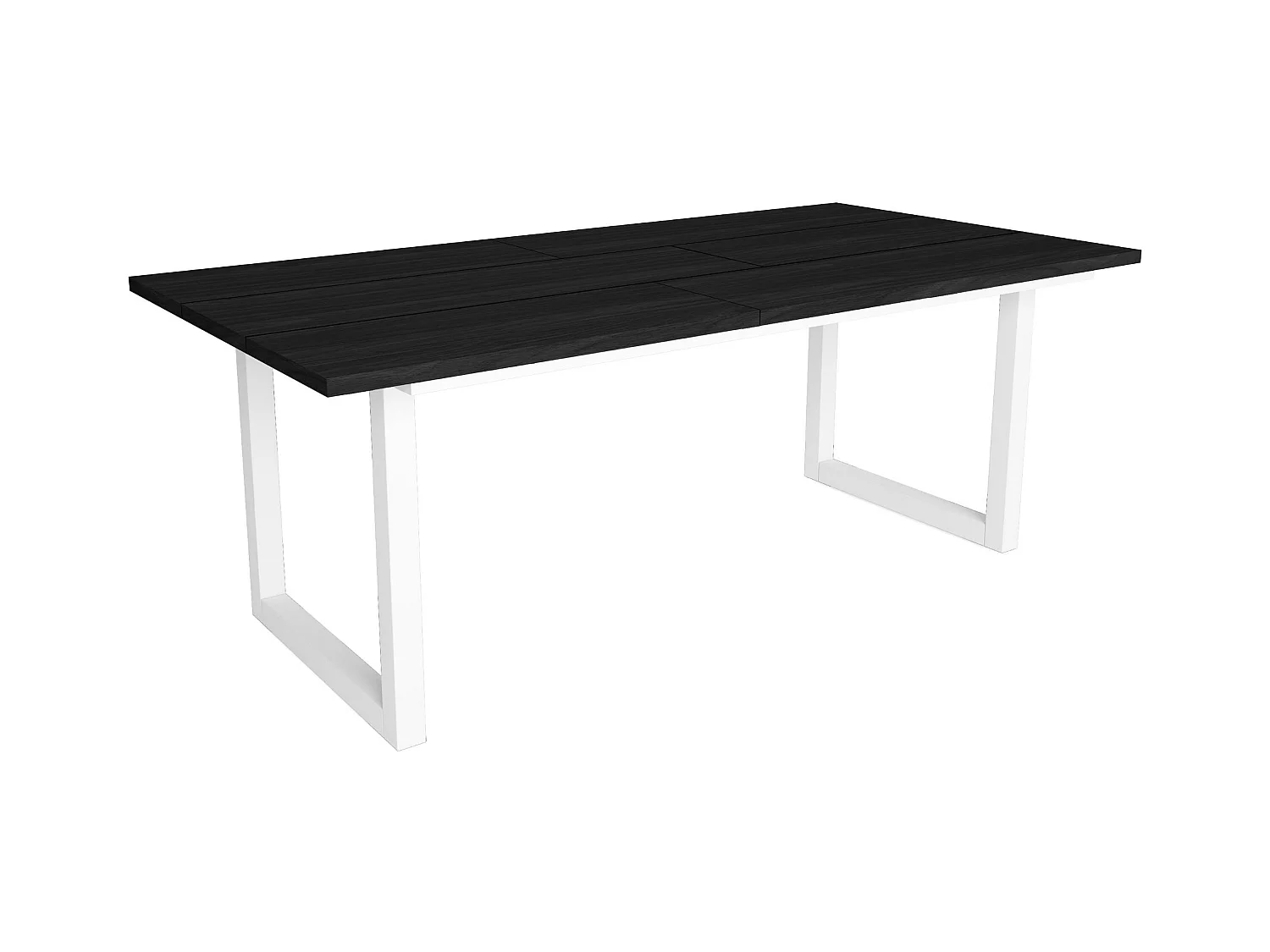 Table à manger, 10 personnes, 194x90x75cm, Robuste et stable grâce à sa structure et aux pieds solides, Noir, Style industriel