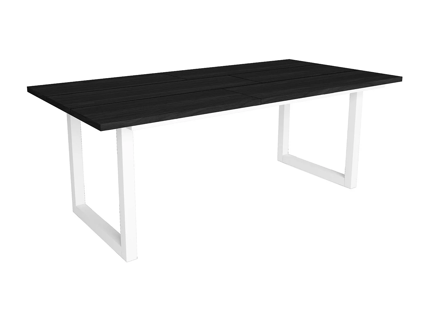 Table à manger, 10 personnes, 194x90x75cm, Robuste et stable, Noir, Style industriel