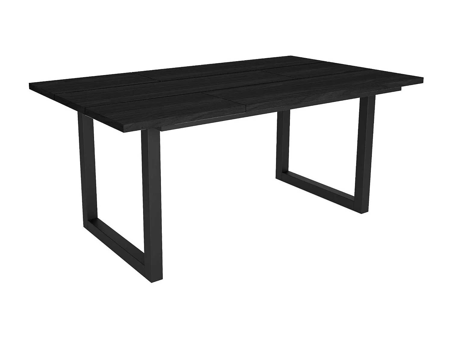 Table à manger, 8 personnes, 167x90x75cm, Robuste et stable grâce à sa structure et aux pieds solides, Noir, Style industriel