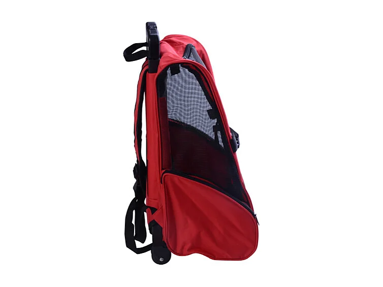 2 en 1 trolley chariot sac a dos sac de transport a roulettes pour chien chat