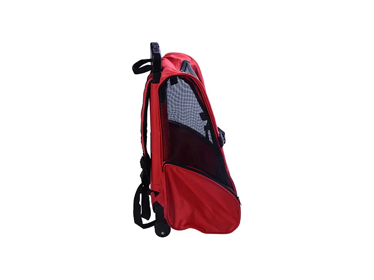 2 en 1 trolley chariot sac a dos sac de transport a roulettes pour chien chat
