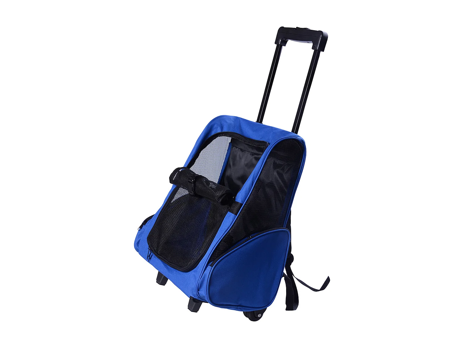 2 en 1 trolley chariot sac à dos sac de transport à roulettes pour chien chat