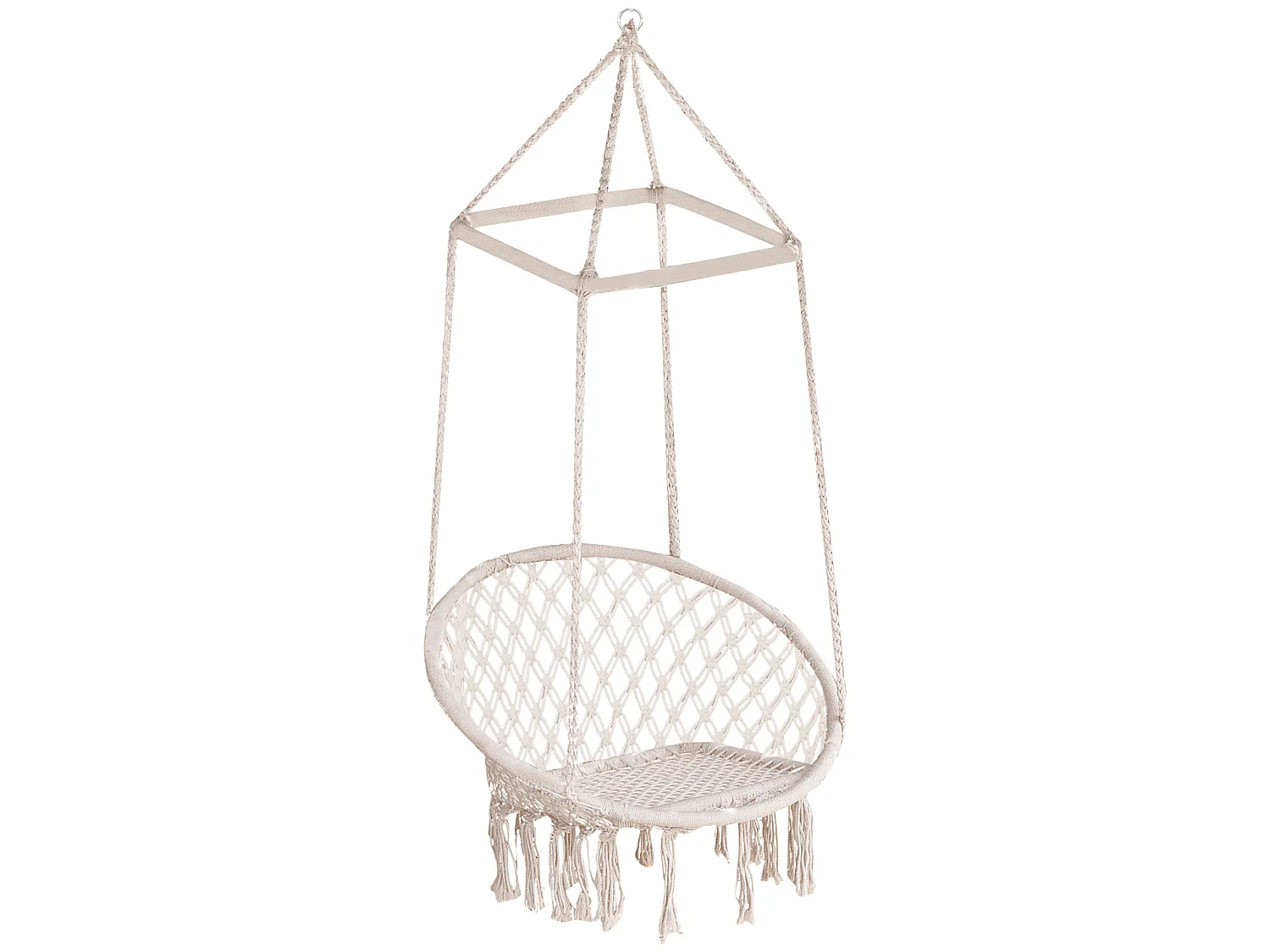 Chaise suspendue hamac de voyage respirant portable dim. 80L x 50l x 150H m coton polyester beige