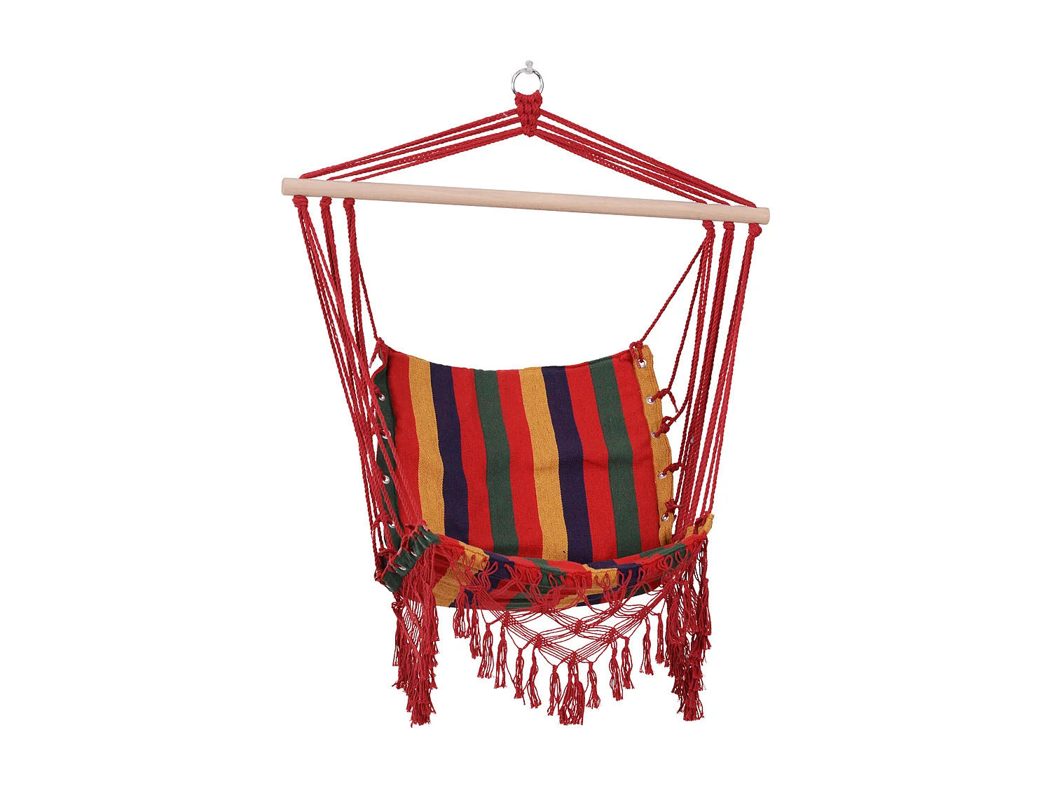 Chaise suspendue hamac de voyage respirant portable dim. 60L x 45l x 55H m coton polyester multicolore