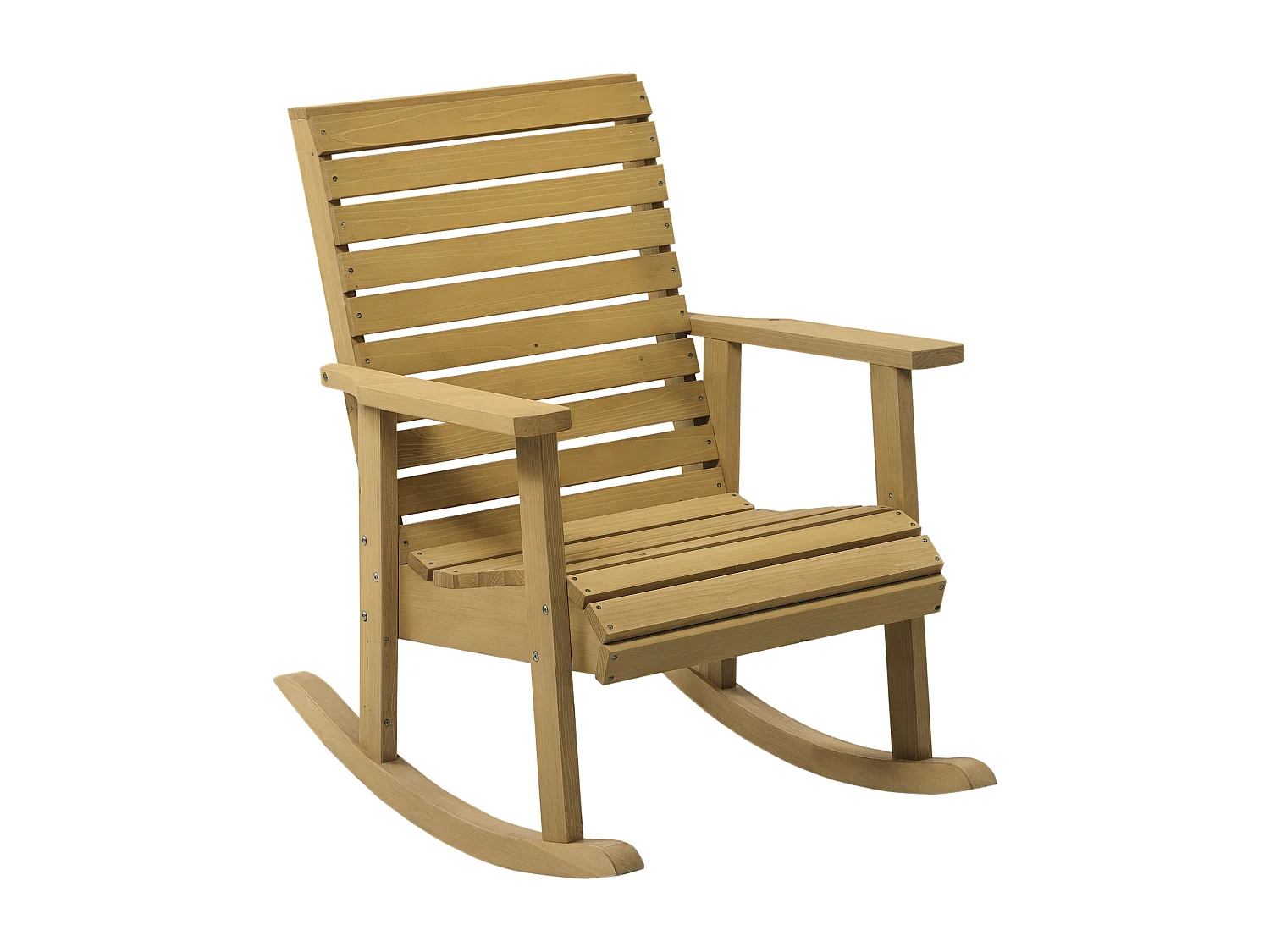 Fauteuil de jardin à bascule rocking chair style néo-rétro bois sapin autoclave