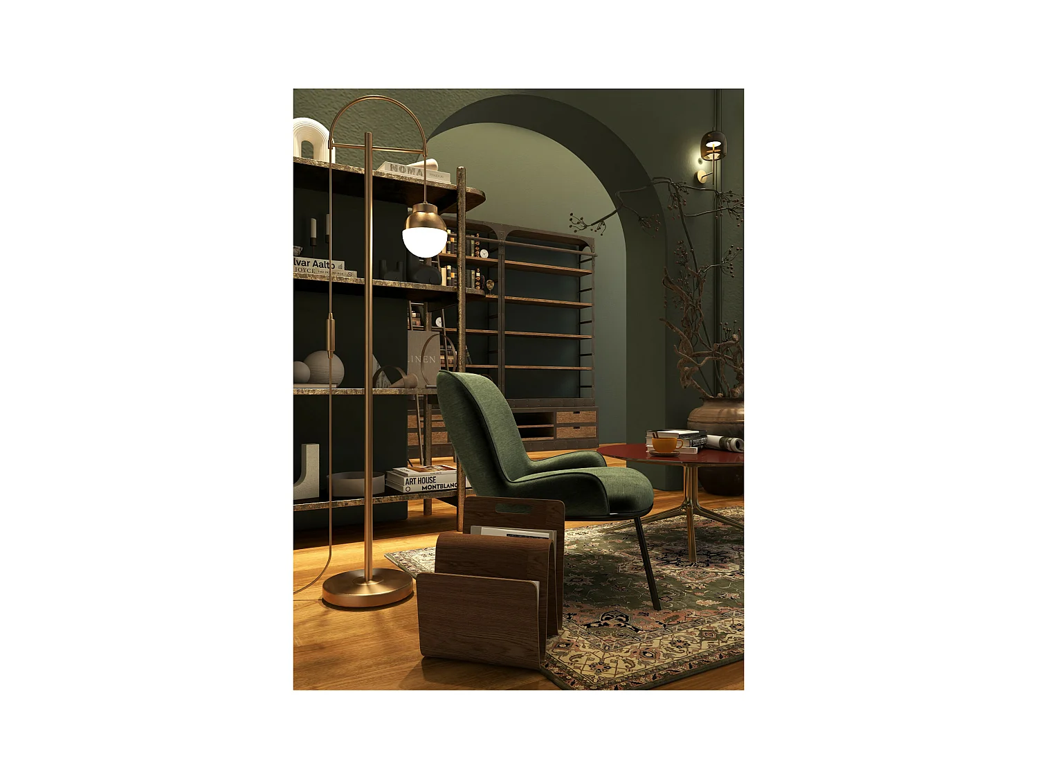 ALVIN-Poltrona lounge in velluto salvia retrò