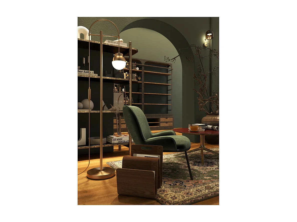 ALVIN-Poltrona lounge in velluto salvia retrò