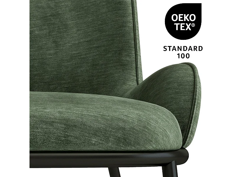 ALVIN-Poltrona lounge in velluto salvia retrò