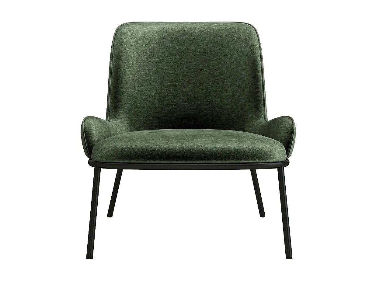 ALVIN-Poltrona lounge in velluto salvia retrò