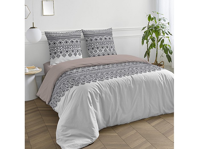 Parure De Lit 4 Pièces Sweet Home Collection - Grand Lit, Microfibre, Poches Profondes Jusqu'à 40 Cm, Infroissable