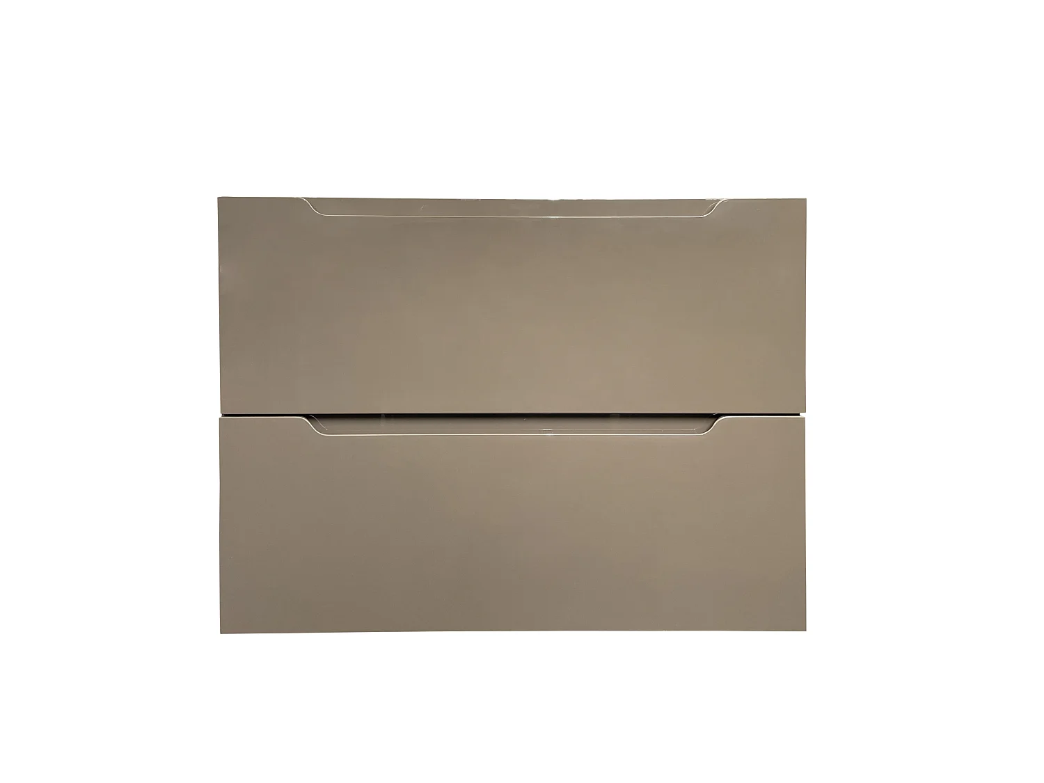 Meuble simple vasque suspendu avec colonne - Taupe - 80 cm - STEFANIE