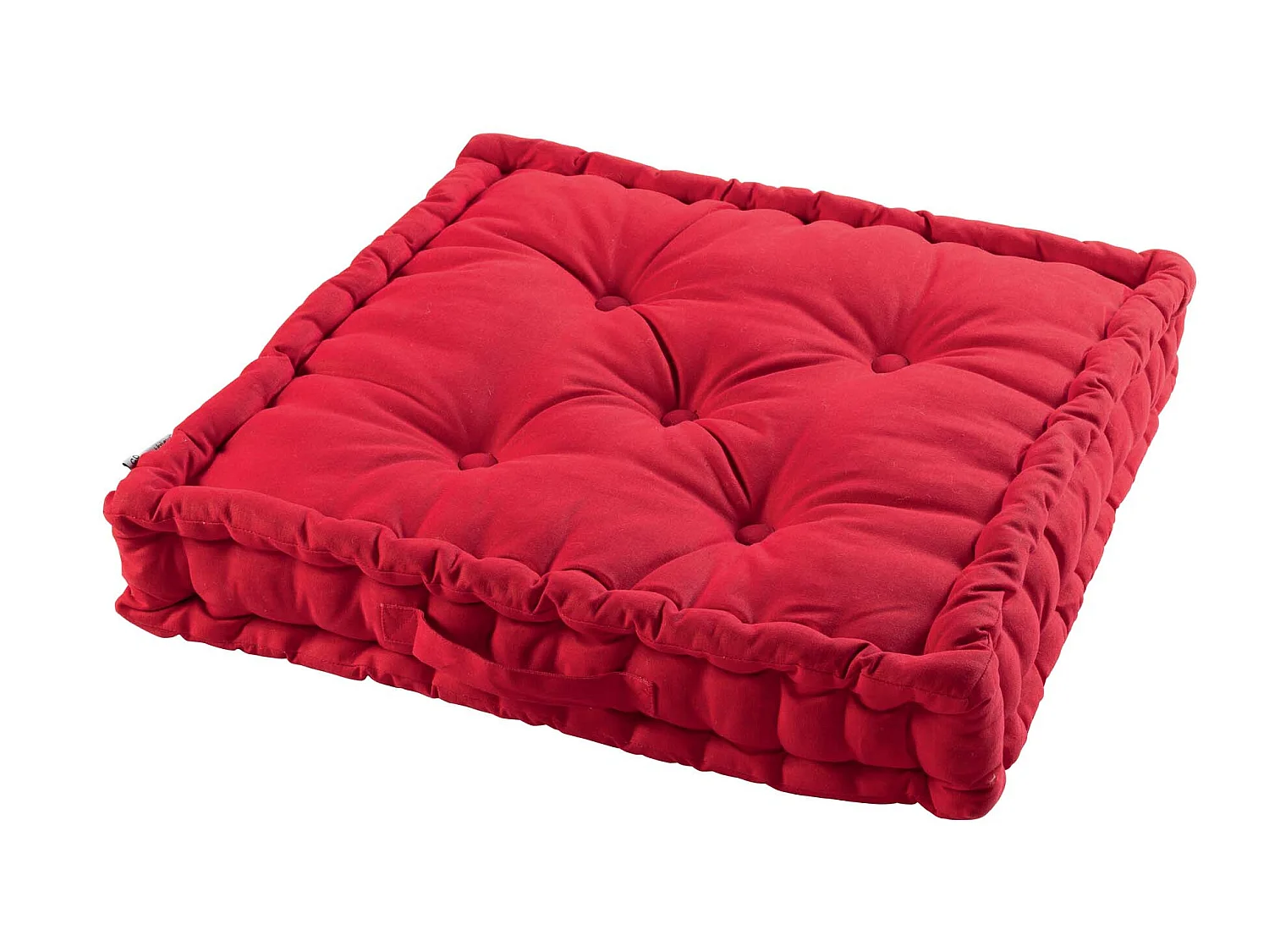 Coussin de sol matelassé Rouge 60cm