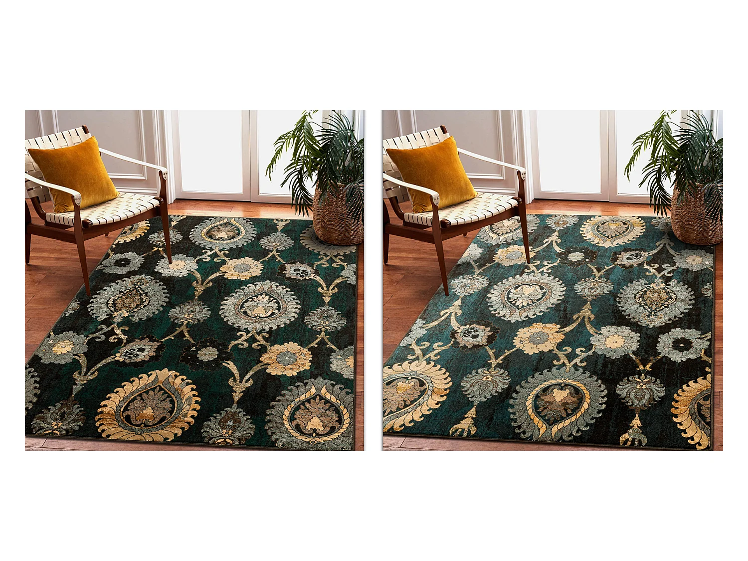 Dywan wełniany POLONIA Olivo Ornament patyna zielony 235x350 cm