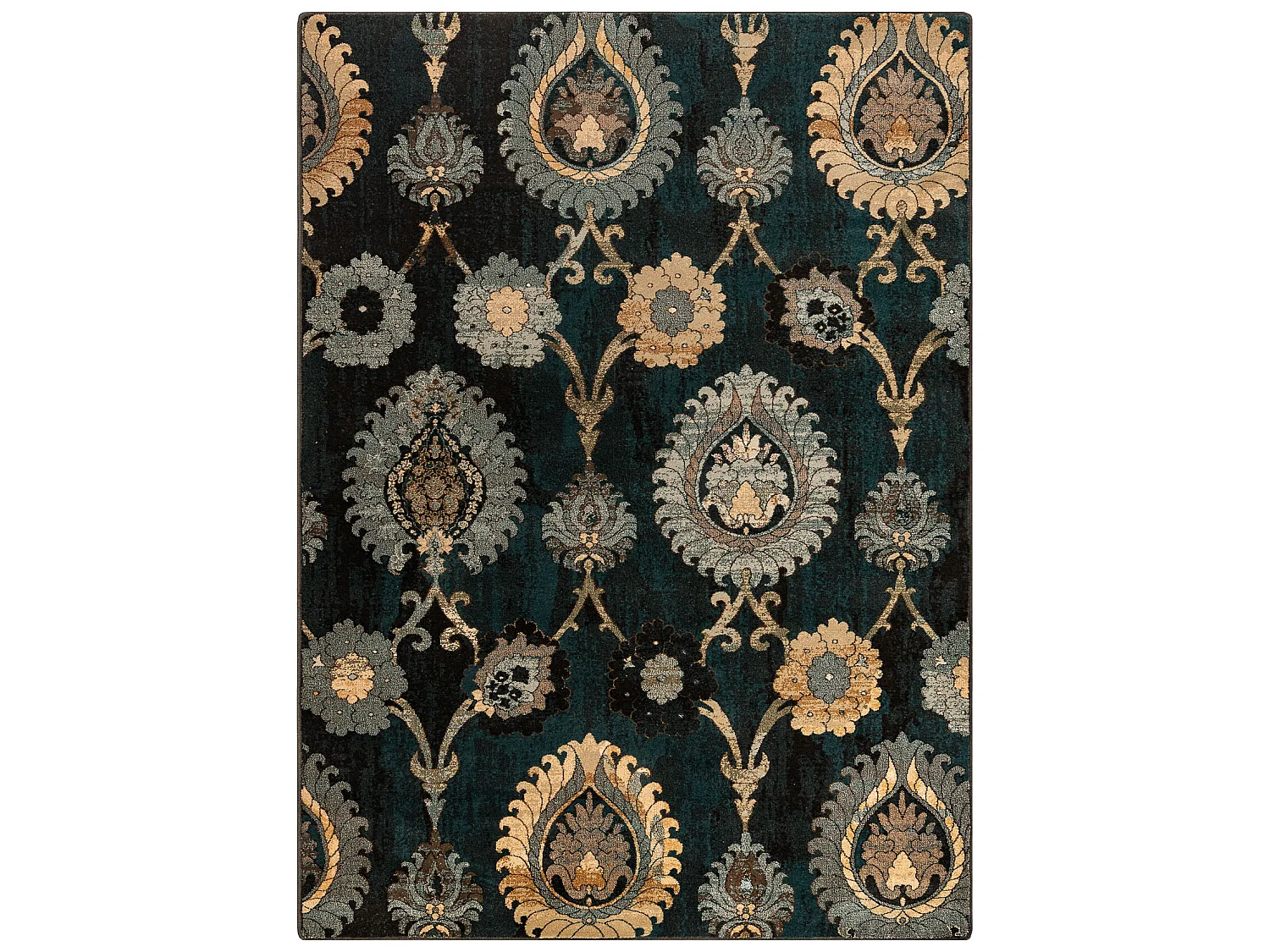 Tapis en laine POLONIA Olivo Ornement patyna vert 235x350 cm