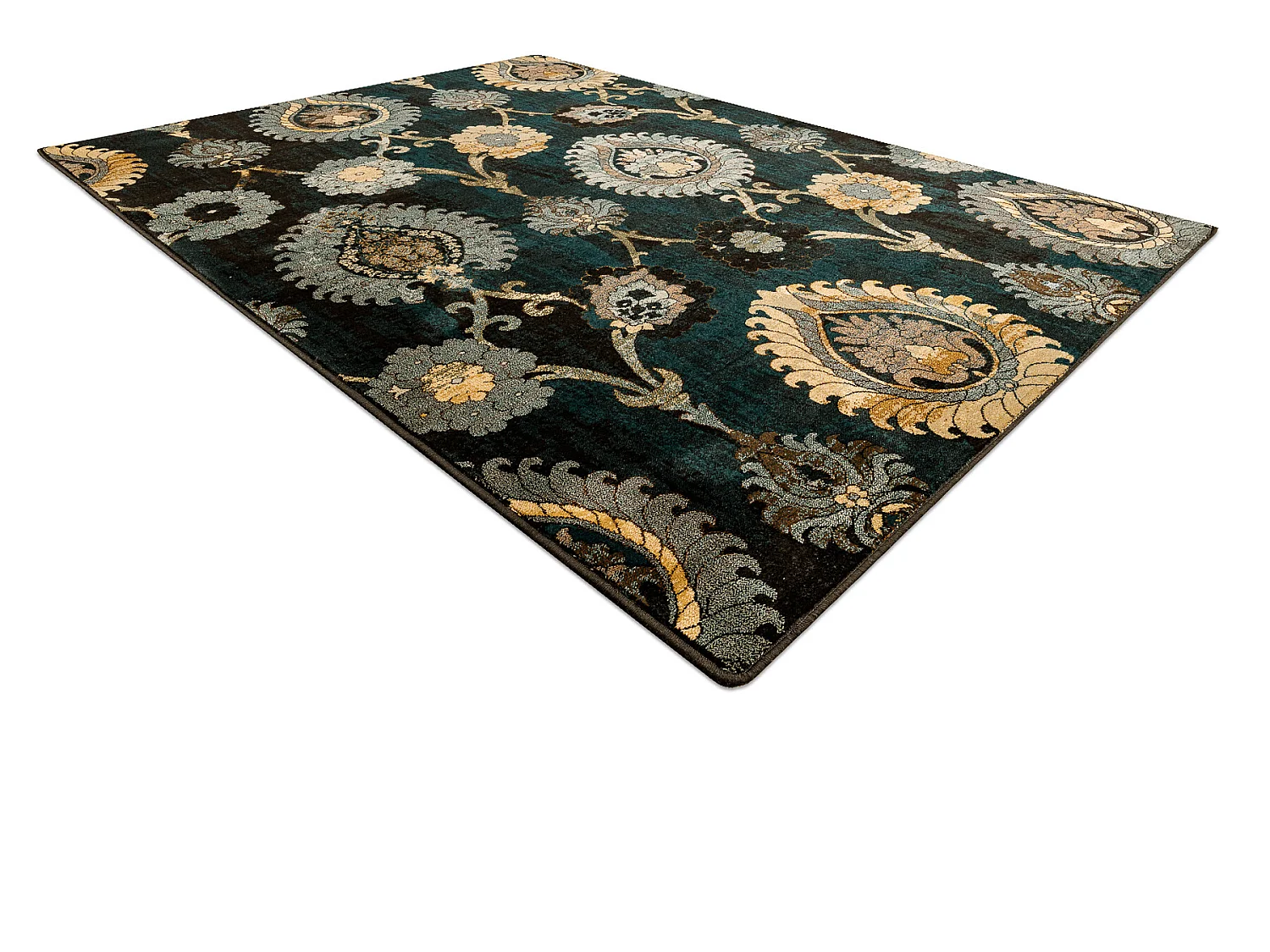 Tapis en laine POLONIA Olivo Ornement patyna vert 235x350 cm