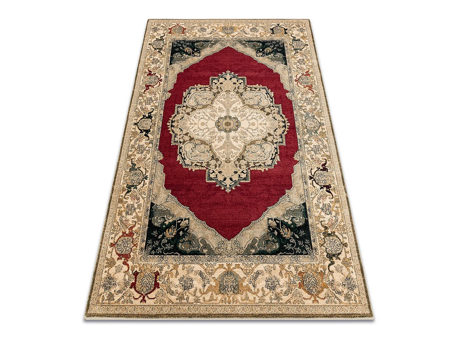 Tapis en laine POLONIA Palazzo velvet rougette rouge 170x235 cm