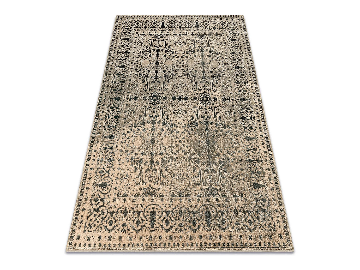 Tapis en laine OMEGA PERONA oriental iron vert 170x235 cm