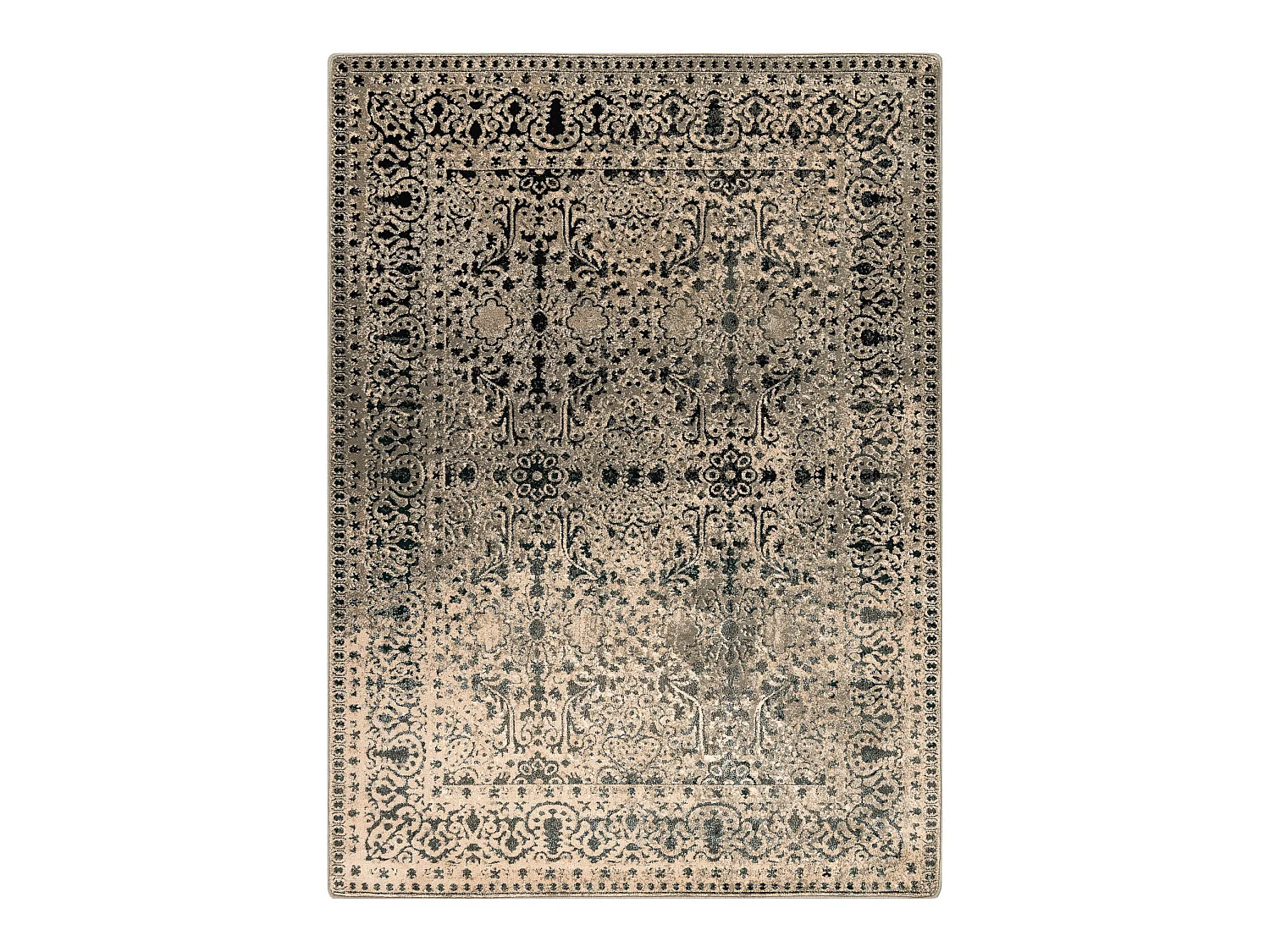 Tapis en laine OMEGA PERONA oriental iron vert 170x235 cm