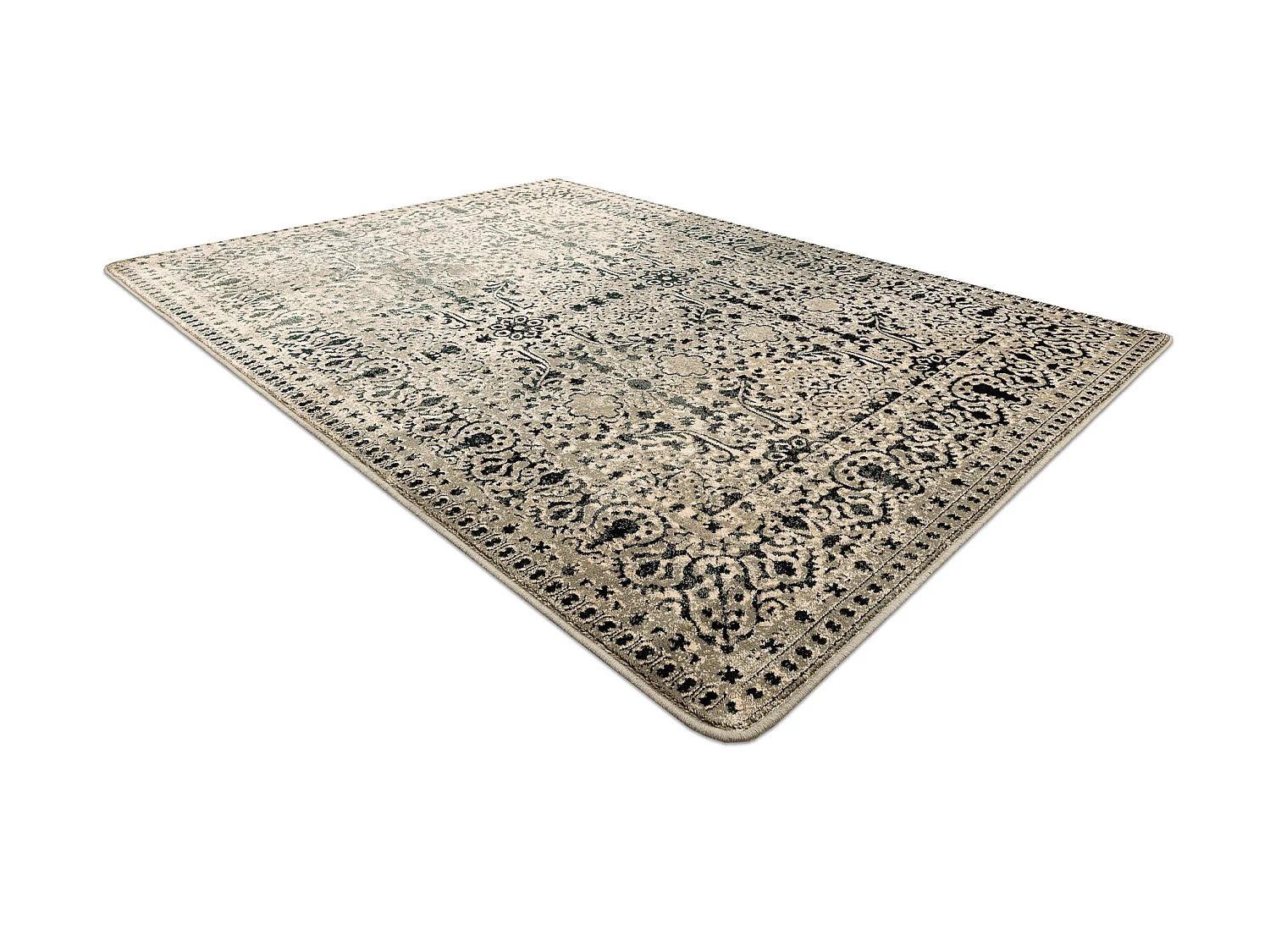 Tapis en laine OMEGA PERONA oriental iron vert 170x235 cm