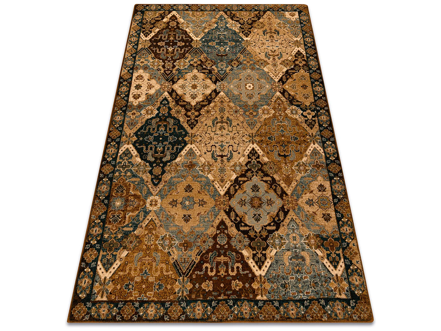 Tapis en laine OMEGA Torino oriental - cognac 170x235 cm