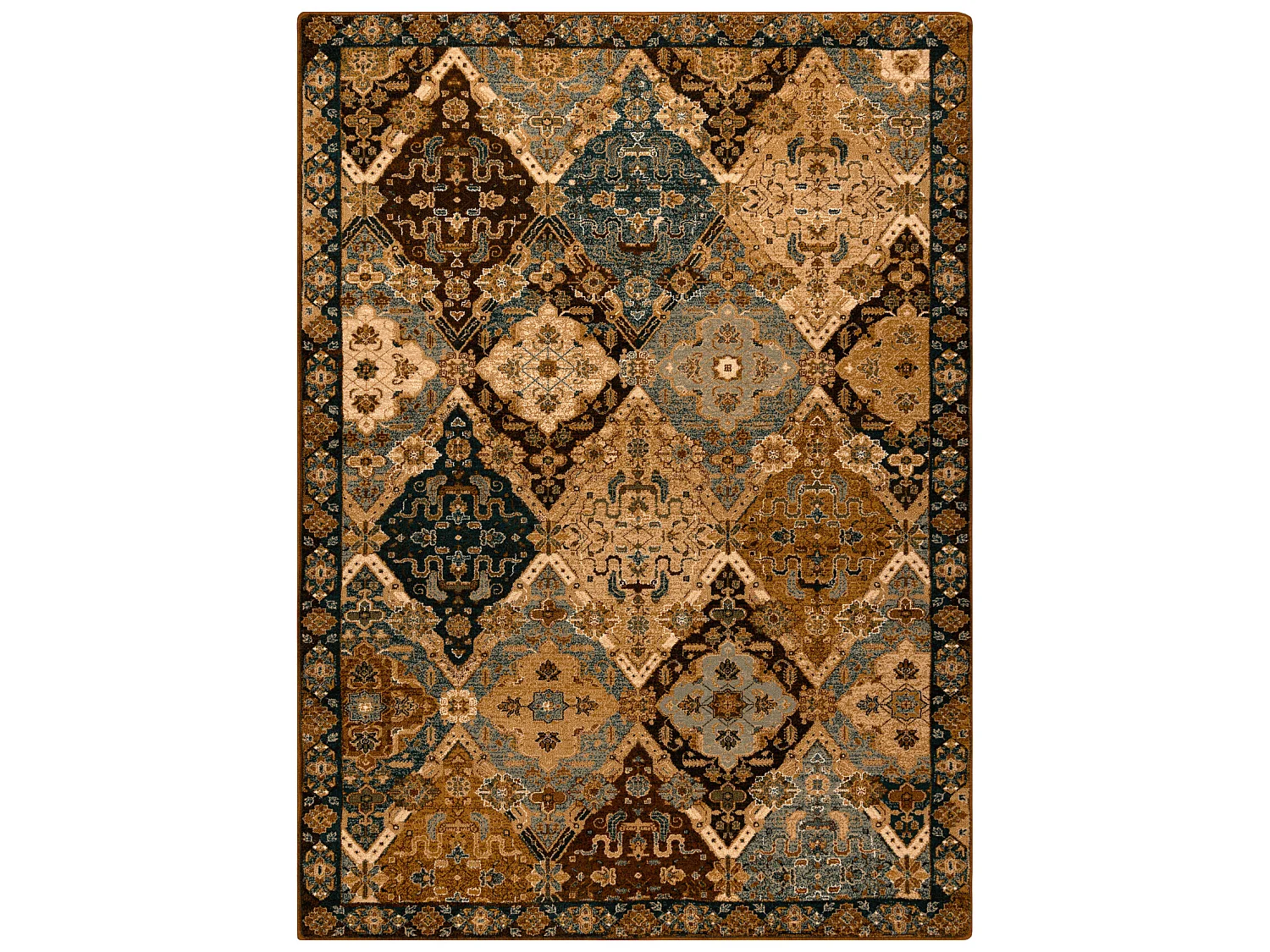 Tapis en laine OMEGA Torino oriental - cognac 170x235 cm