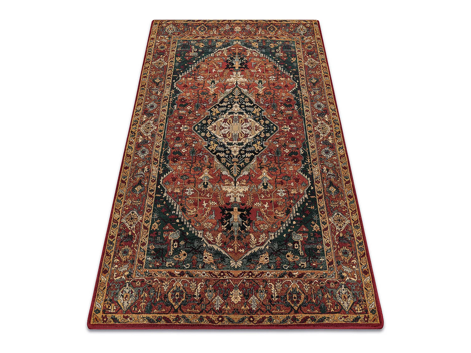Tapis en laine SUPERIOR Kasim cadre rubis 200x300 cm