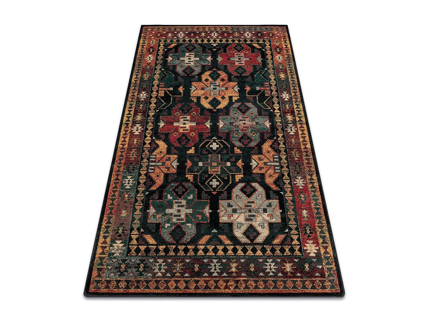 Tappeto di lana OMEGA ROHAN orientale blu scuro 135x200 cm