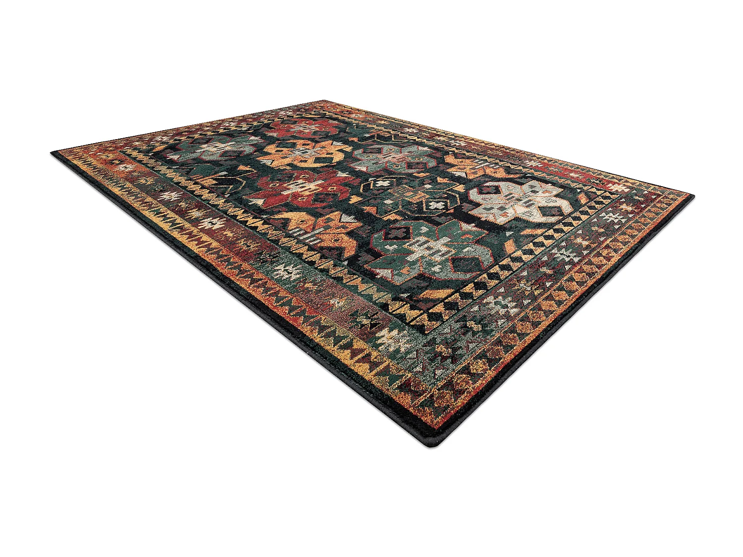 Wollteppich OMEGA ROHAN orientalisch dunkelblau 135x200 cm