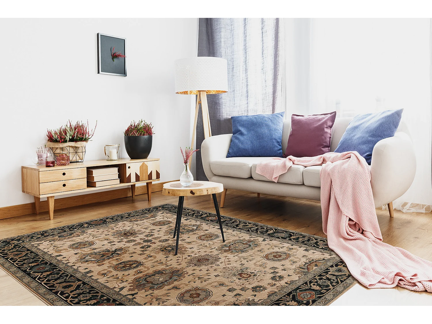 tapijt POLONIA Tesoro Frame beige  170x235 cm