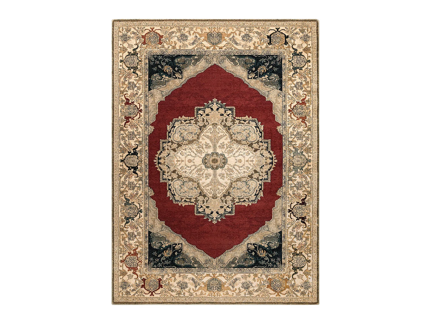 tapijt POLONIA Palazzo velvet rozet marineblauw 200x300 cm