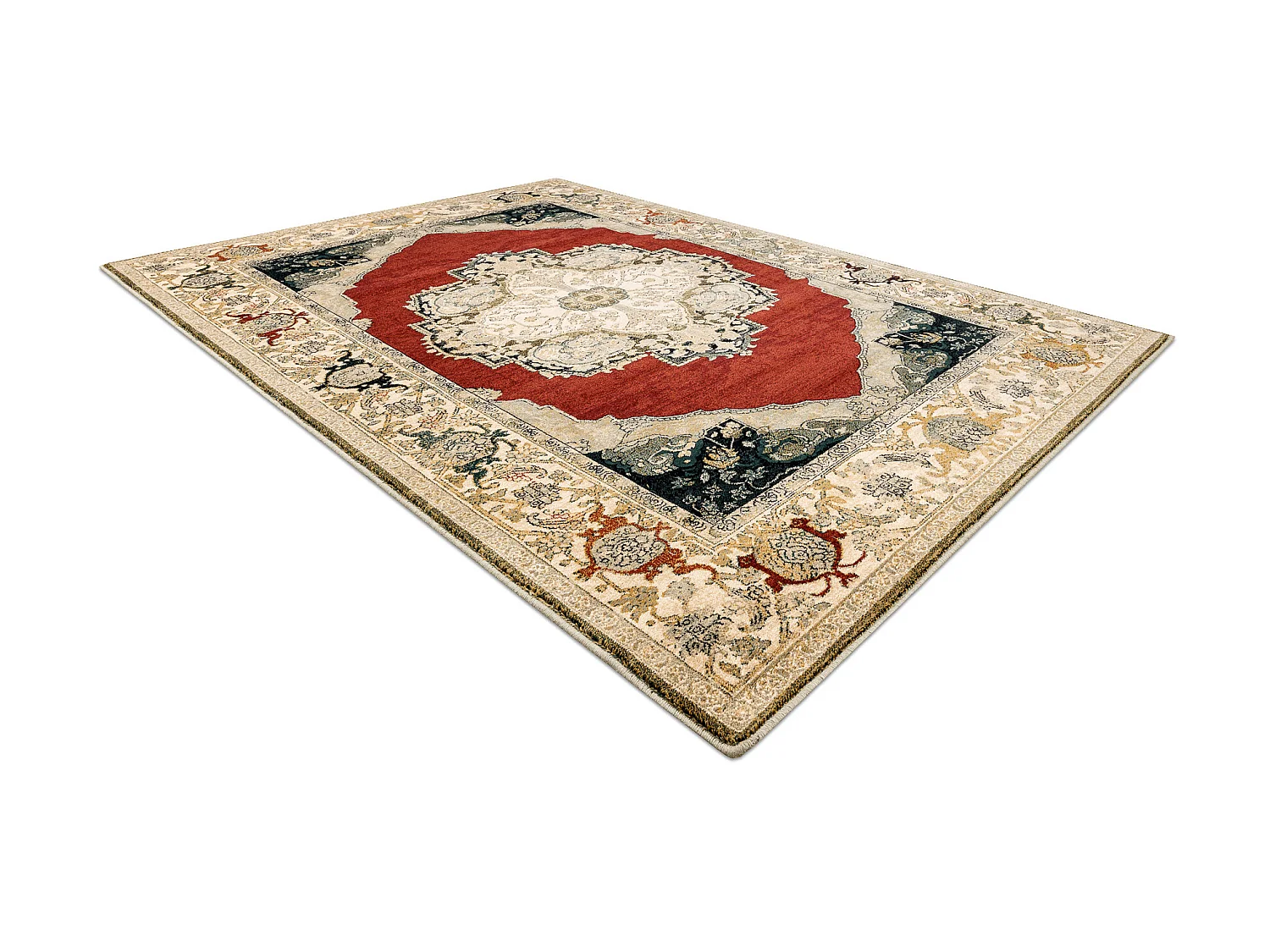 tapijt POLONIA Palazzo velvet rozet marineblauw 200x300 cm