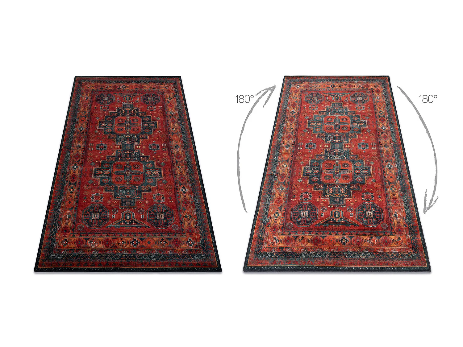 Tapis en laine OMEGA HARI oriental - rubis 170x235 cm