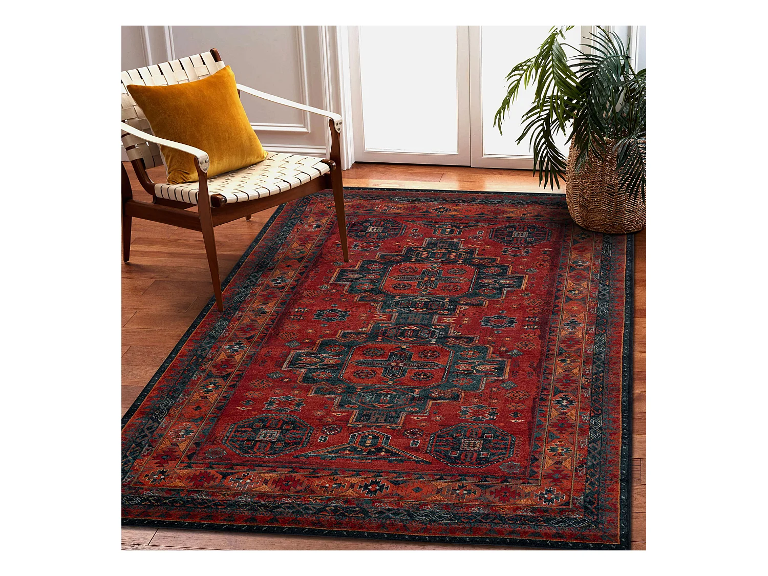Tapis en laine OMEGA HARI oriental - rubis 170x235 cm